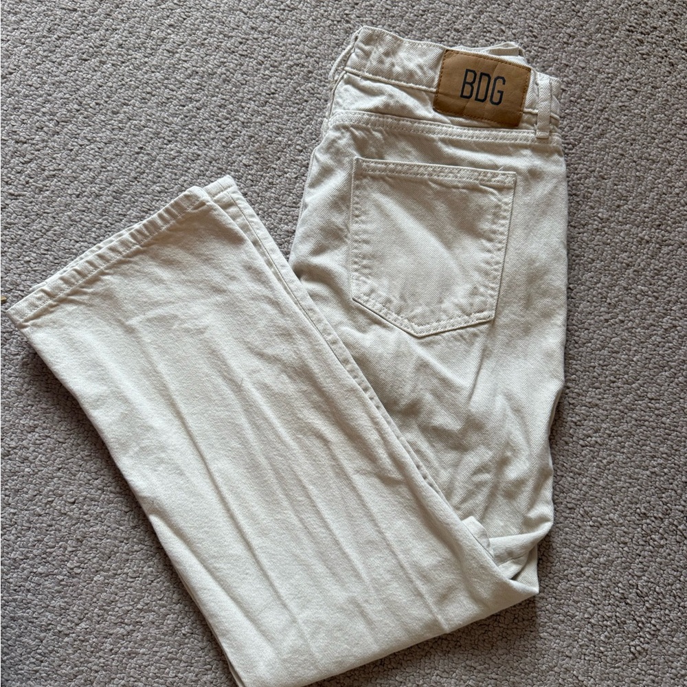 BDG women ivory Straight Jeans